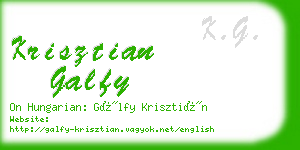 krisztian galfy business card